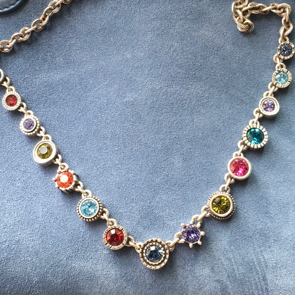 Patricia Locke Jewelry - Multi-Colored Swarovski Crystal Necklace Signed